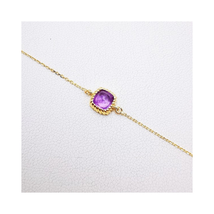Bracelet Améthyste Or Jaune 750 - 18 carats