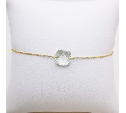 Bracelet Quartz Vert Or Jaune750 - 18 carats
