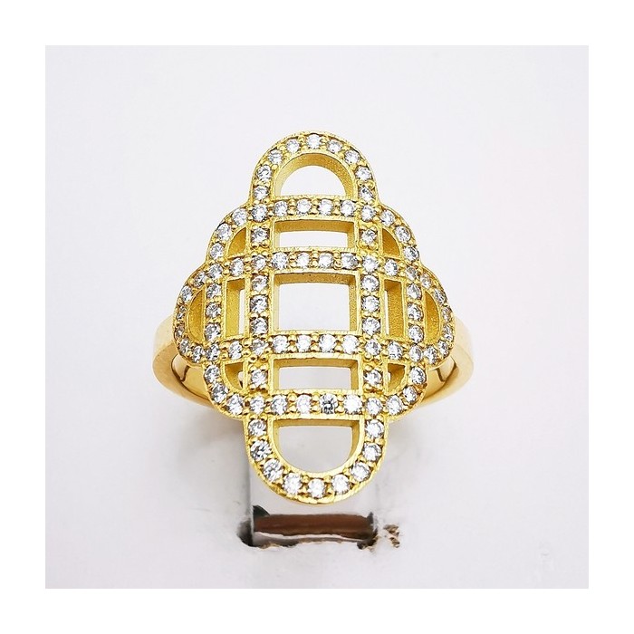 Bague "Monaco" Diamants Or Jaune 750 - 18 carats