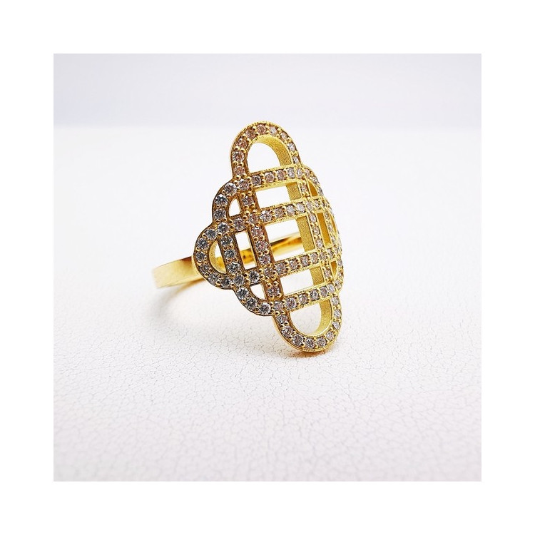 Bague "Monaco" Diamants Or Jaune 750 - 18 carats