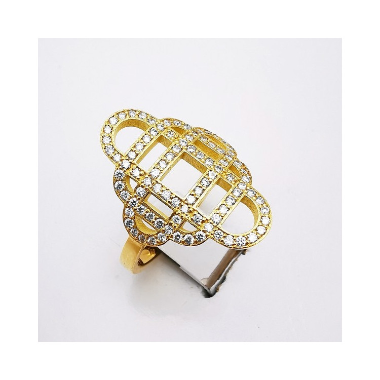 Bague "Monaco" Diamants Or Jaune 750 - 18 carats