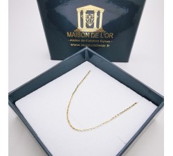 Chaîne 40 cm Or Jaune 750 - 18 carats Maille forçat 1.55 grammes