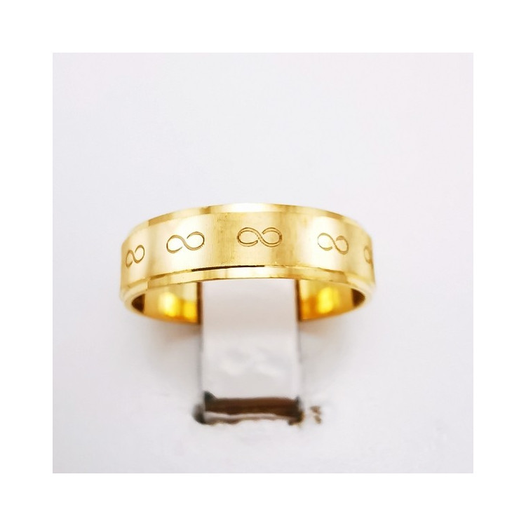Alliance "Print Infini" 5 mm Or Jaune 750 - 18 carats