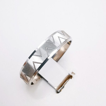 Alliance "Print Triangle" 5 mm Or Blanc 750 - 18 carats