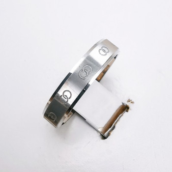 Alliance "Print Anneaux" 4 mm Or Blanc 750 - 18 carats