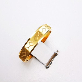 Alliance "Print Carré" 4 mm Or Jaune 750 - 18 carats