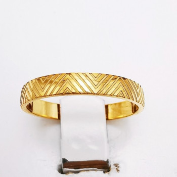 Alliance "Print Graphique" 3 mm Or Jaune 750 - 18 carats