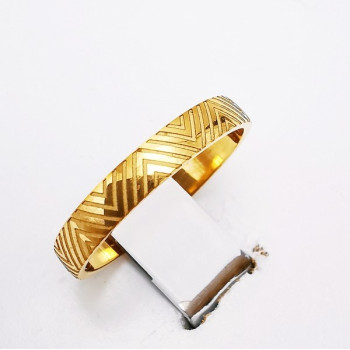 Alliance "Print Graphique" 3 mm Or Jaune 750 - 18 carats