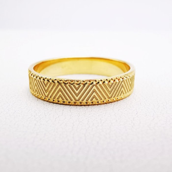 Alliance "Print Graphique perlé" 4 mm Or Jaune 750 - 18 carats