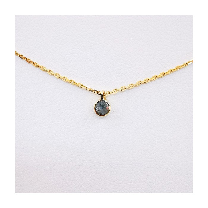 Collier "Emotion" Saphir Bleu Clair Or Jaune 750 - 18 carats