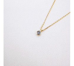 Collier "Emotion" Saphir Bleu Clair Or Jaune 750 - 18 carats