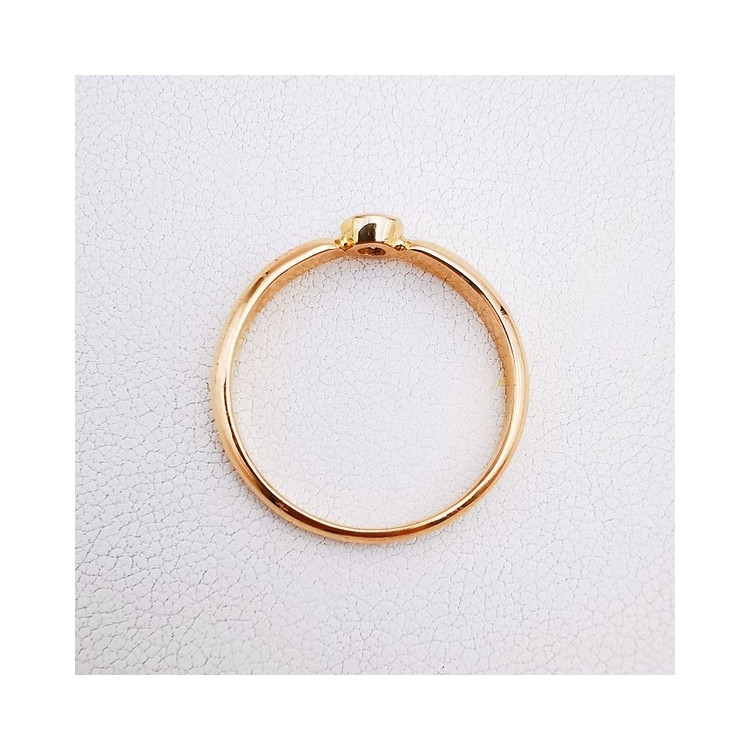 Bague "Emotion" Saphir Rose Or Rose 750 - 18 carats
