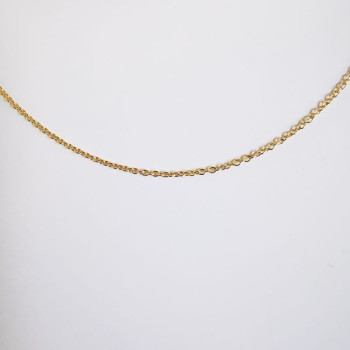 Chaine 40 cm Or Jaune 750 - 18 carats Maille Forçat rond 1.30 grammes