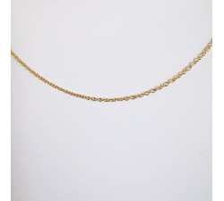 Chaine 40 cm Or jaune 750 - 18 carats Maille Forçat rond 1.40 grammes