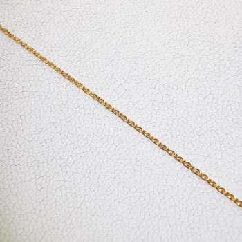 Chaine 40 cm Or Jaune 750 - 18 carats Maille Forçat rond 1.30 grammes