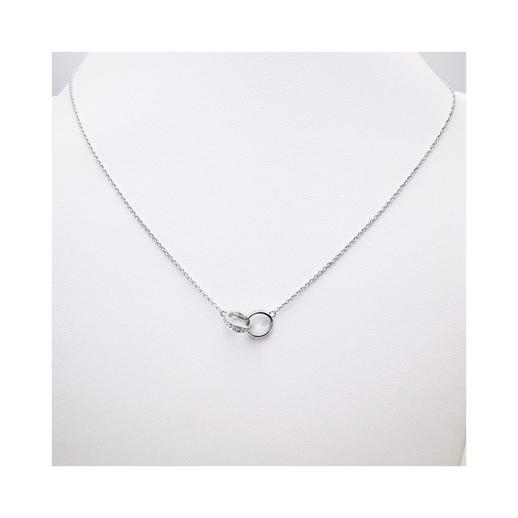 Collier "You and Me" Diamants Or blanc 750 - 18 carats