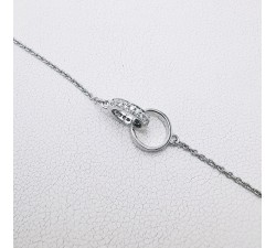 Collier "You and Me" Diamants Or blanc 750 - 18 carats