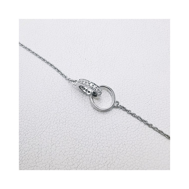 Collier "You and Me" Diamants Or blanc 750 - 18 carats