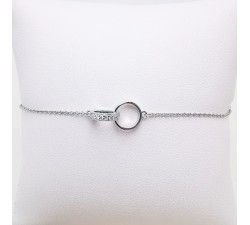 Bracelet "You and Me" menottes Diamants Or Blanc 750 - 18 carats