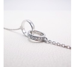 Bracelet "You and Me" menottes Diamants Or Blanc 750 - 18 carats