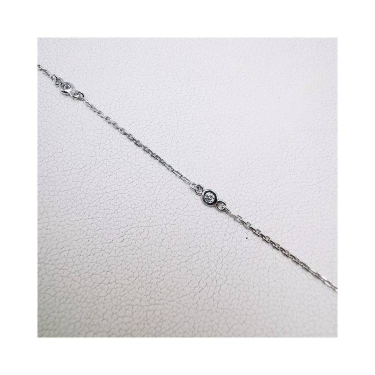 Bracelet Diamants Or Blanc 750 - 18 carats