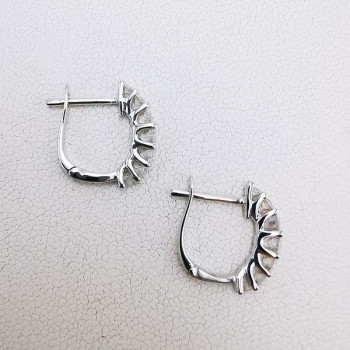 Boucles d'oreilles Diamants Ligne Vendôme Or Blanc 750 - 18 carats