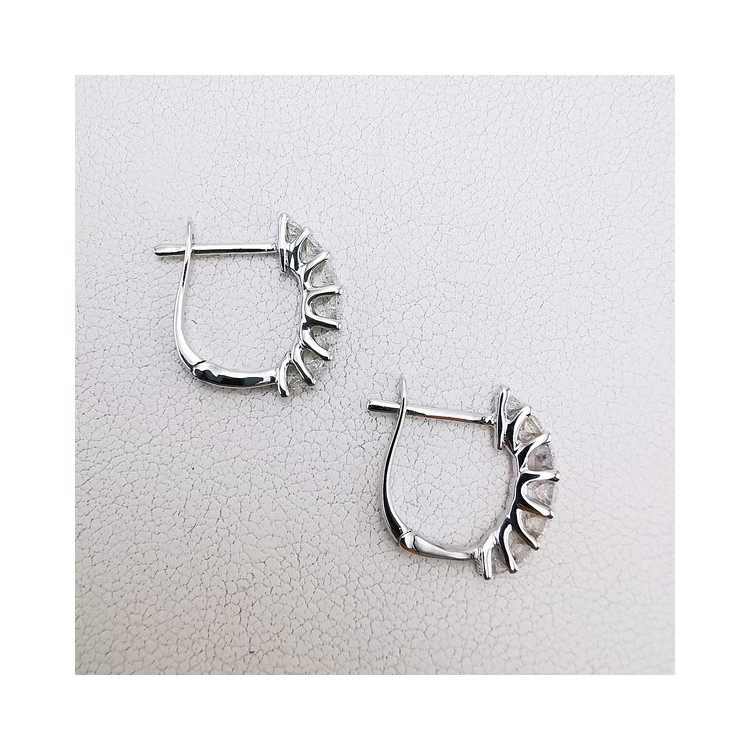 Boucles d'oreilles Diamants Ligne Vendôme Or Blanc 750 - 18 carats