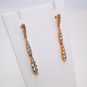 Boucles d'oreilles Diamants Ligne Vendôme Or Rose 750 - 18 carats