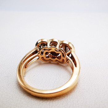 Bague Diamants Ligne Vendôme Or Rose 750 - 18 carats
