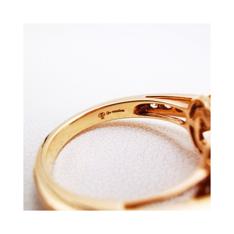 Bague Diamants Ligne Vendôme Or Rose 750 - 18 carats