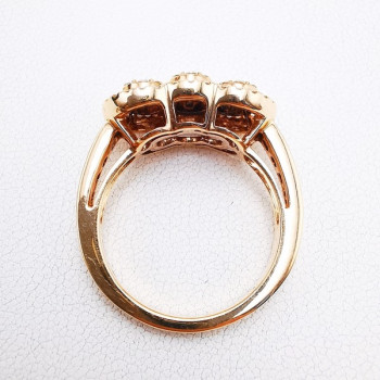 Bague Diamants Ligne Vendôme Or Rose 750 - 18 carats