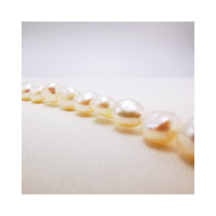 Collier de perles d'eau douce baroques Or Jaune 750 - 18 carats