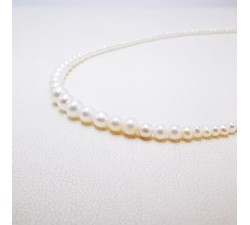 Collier de Perles de Culture en chute Or Jaune 750 - 18 carats