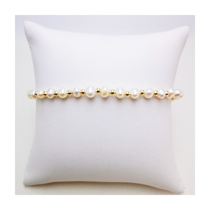 Bracelet de Perles de Culture d'Eau Douce et Perles Or Jaune 750 - 18 carats