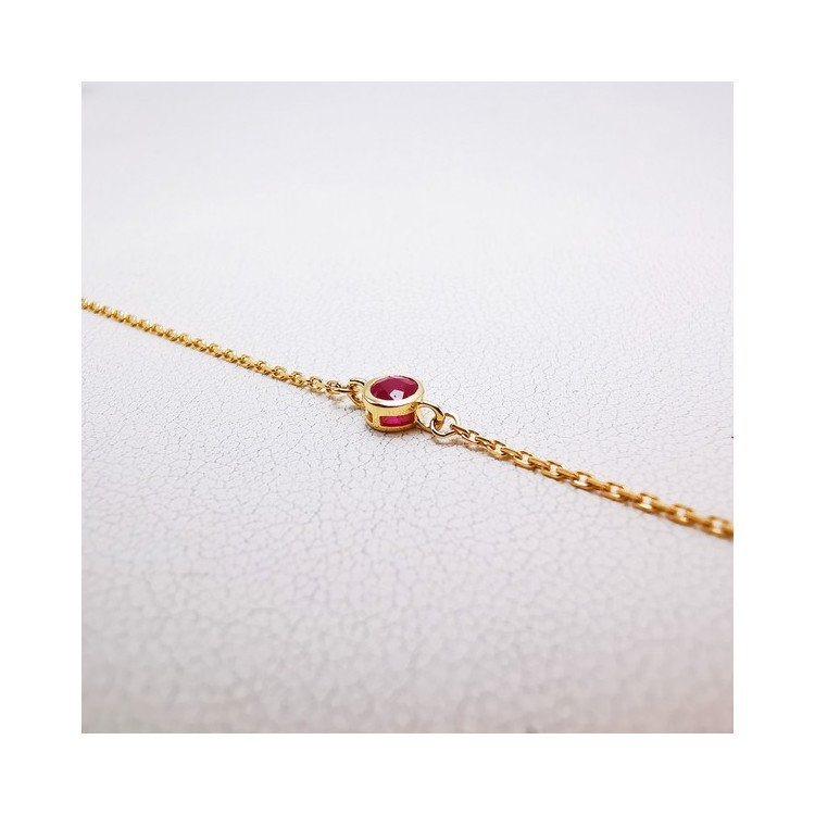 Bracelet Rubis Or Jaune 750 - 18 carats