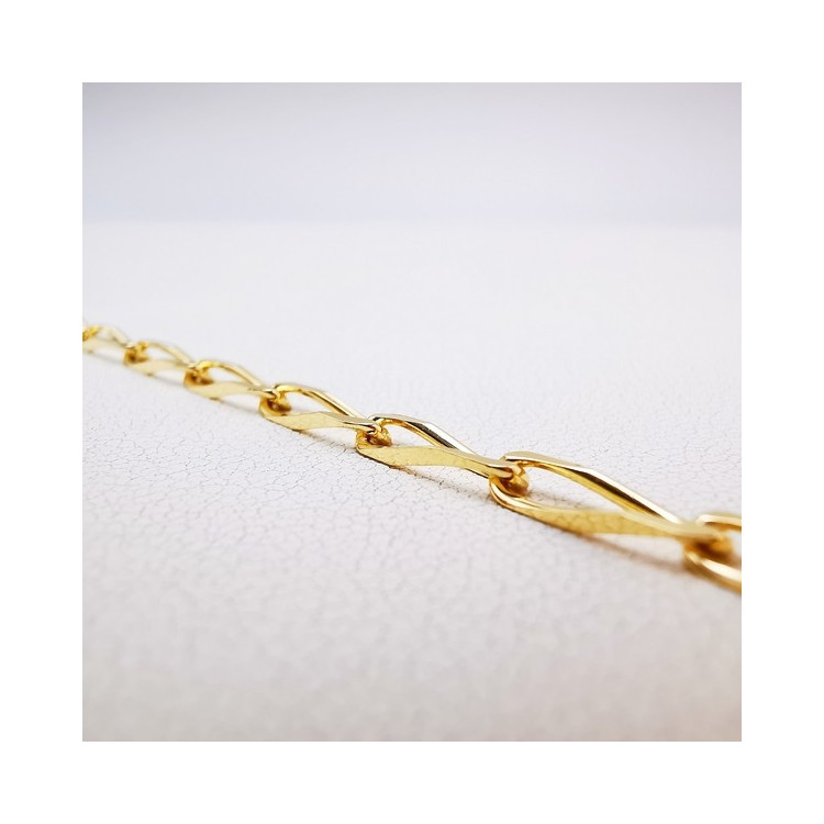 Bracelet Maille Cheval 3 mm Or Jaune 750 - 18 carats