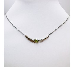 Collier Peridot Argent