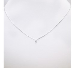 Collier Diamant 0.04 ct Or Blanc 750 - 18 carats