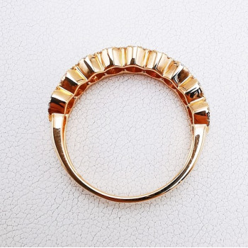 Bague Rainbow Divin Saphirs Diamants Ligne Vendôme Or rose 750 - 18 carats