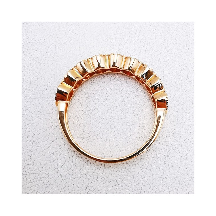 Bague Rainbow Divin Saphirs Diamants Ligne Vendôme Or rose 750 - 18 carats
