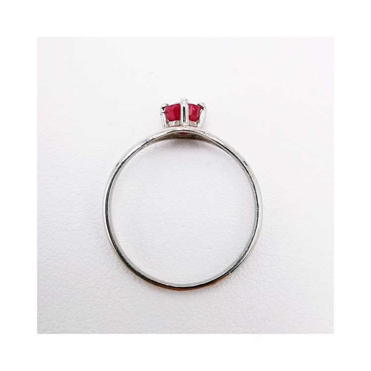 Bague Rubis Or Blanc 750 - 18 carats