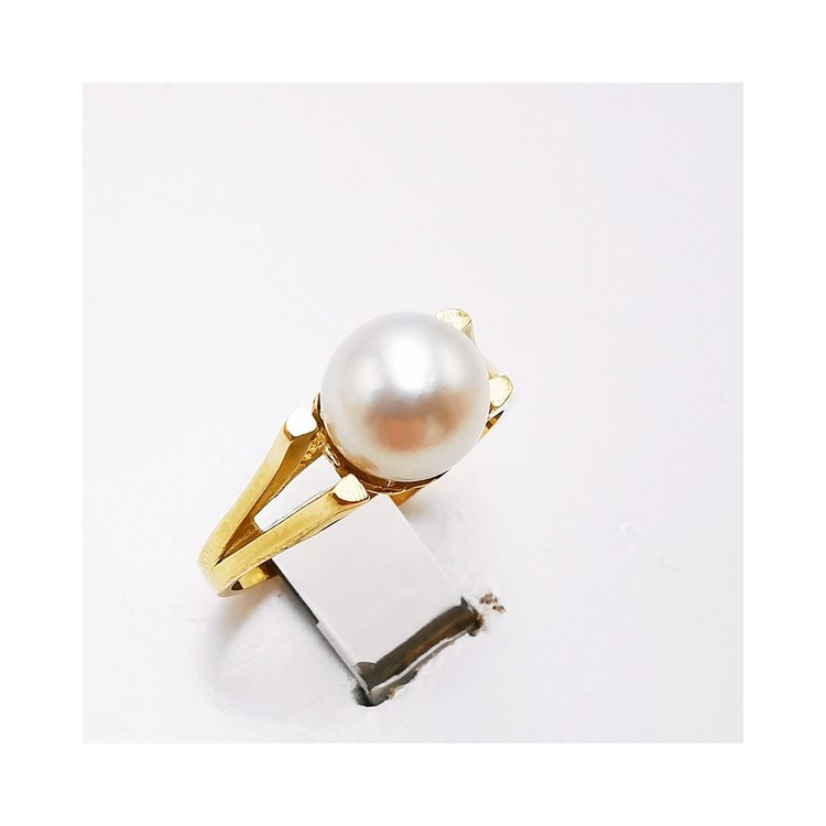 Bague Perle Akoya 7 mm Or Jaune 750 - 18 carats