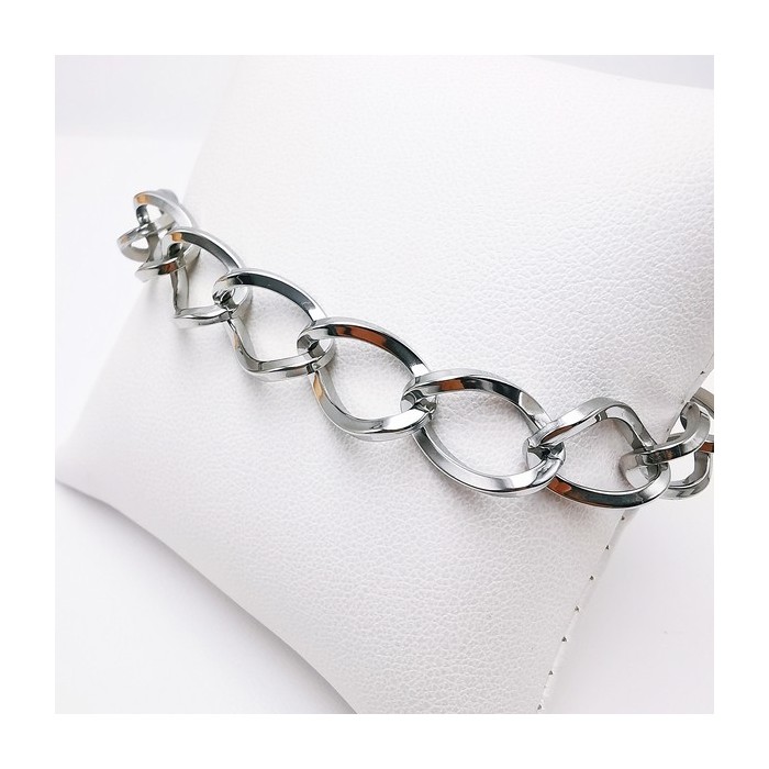 Bracelet Grosse Maille Acier