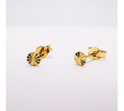 Boucles d'Oreilles Puces Or Jaune 750 - 18 carats