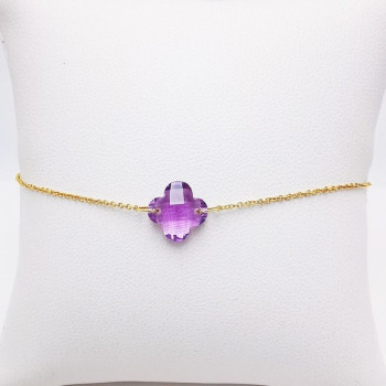 Bracelet Améthyste Or Jaune750 - 18 carats