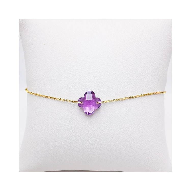 Bracelet Améthyste Or Jaune750 - 18 carats