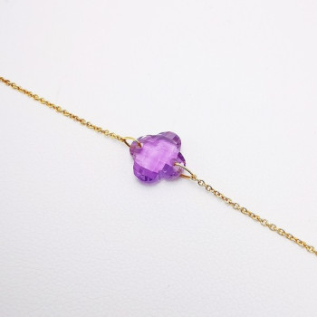 Bracelet Améthyste Or Jaune750 - 18 carats
