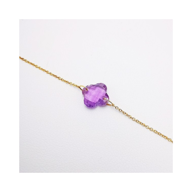Bracelet Améthyste Or Jaune750 - 18 carats