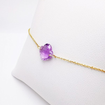Bracelet Améthyste Or Jaune750 - 18 carats
