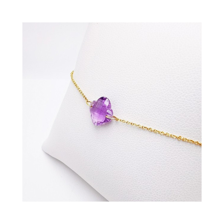 Bracelet Améthyste Or Jaune750 - 18 carats